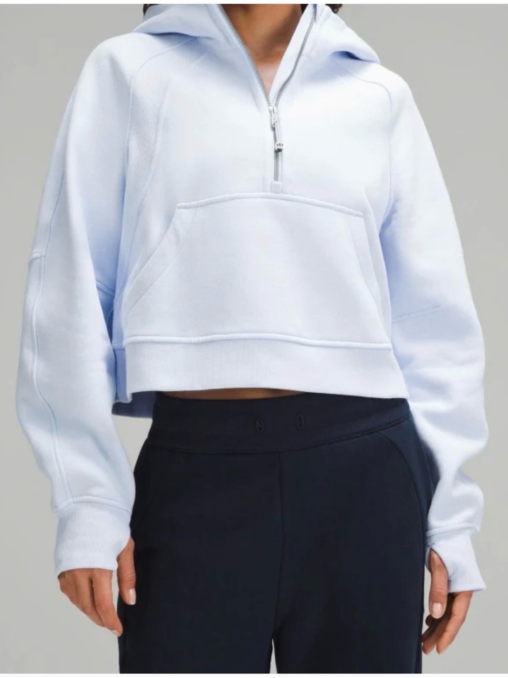 lululemon athletica Light Blue Half-Zip Pullover